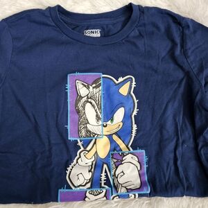Sonic the Hedgehog Boy's Size XXL Blue Graphic Short Sleeve Tee